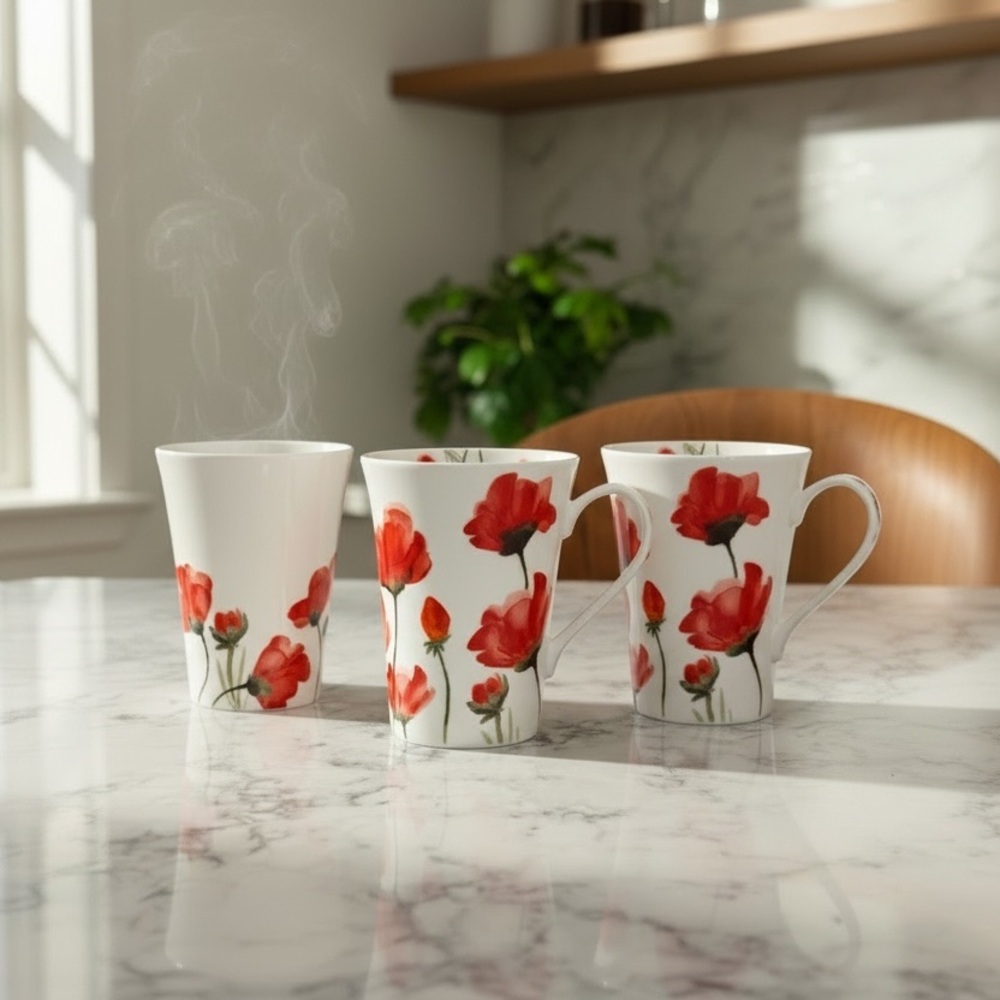 Mikasa Bone China Kiera Mugs set of 3